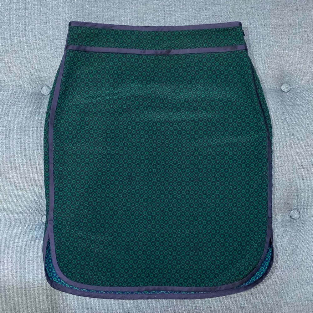 Tory Burch Navy & Green Skirt